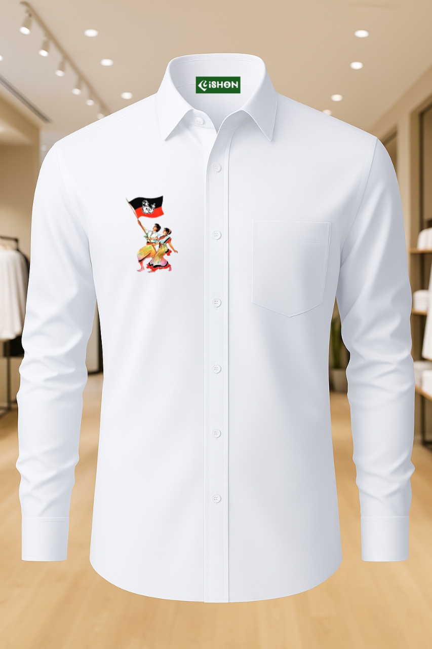 admk logo white shirt